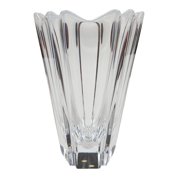 Vintage Orrefors Corona Crystal Vase Signed Scandinavian MCM Design - Picture 2 of 7